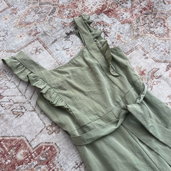 Altar'd State Green Ruffle Jumpsuit - Picture 4 of 6